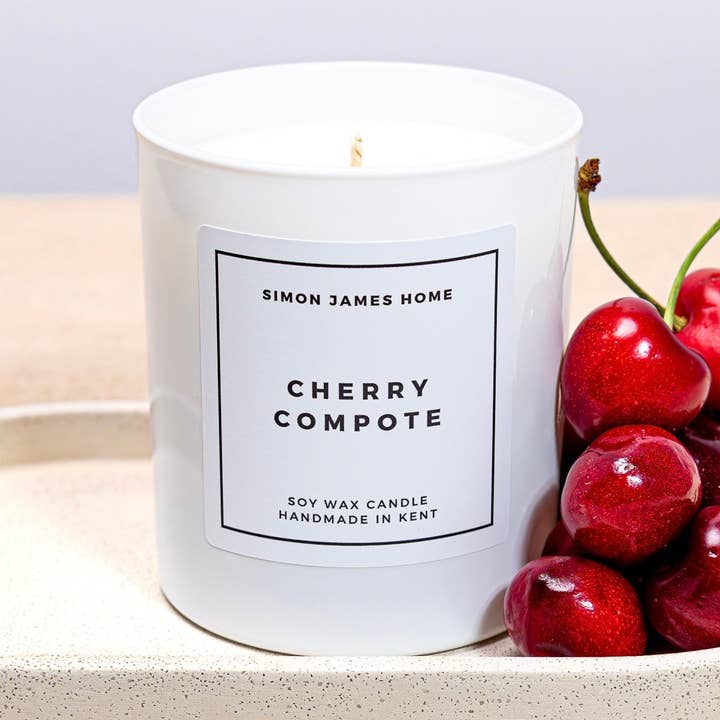 Cherry Compote Handmade Soy Wax Candle for wholesale by Simon James Home