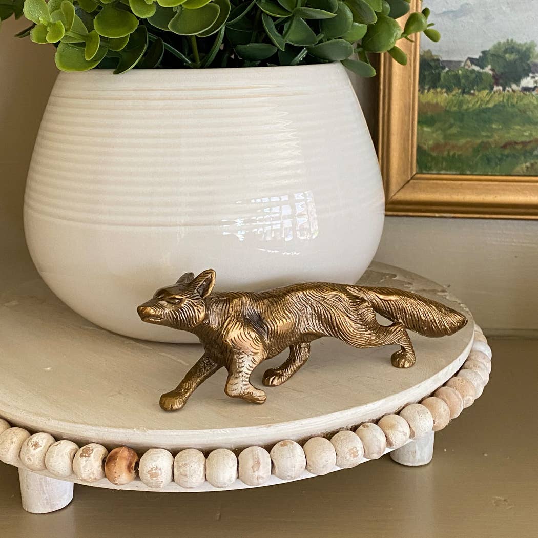 Madison Bay Co. - Historical Home Decor Reproductions - Wholesale Decorative Tabletop Object - Solid Antiqued Brass Running Fox Tabletop Desk Decor4
