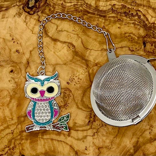 The Traveling Teapot - Wholesale Tea Strainer/Infuser - Loose Leaf Tea Infuser, Owl Charm Ball, Tea Lover Gift