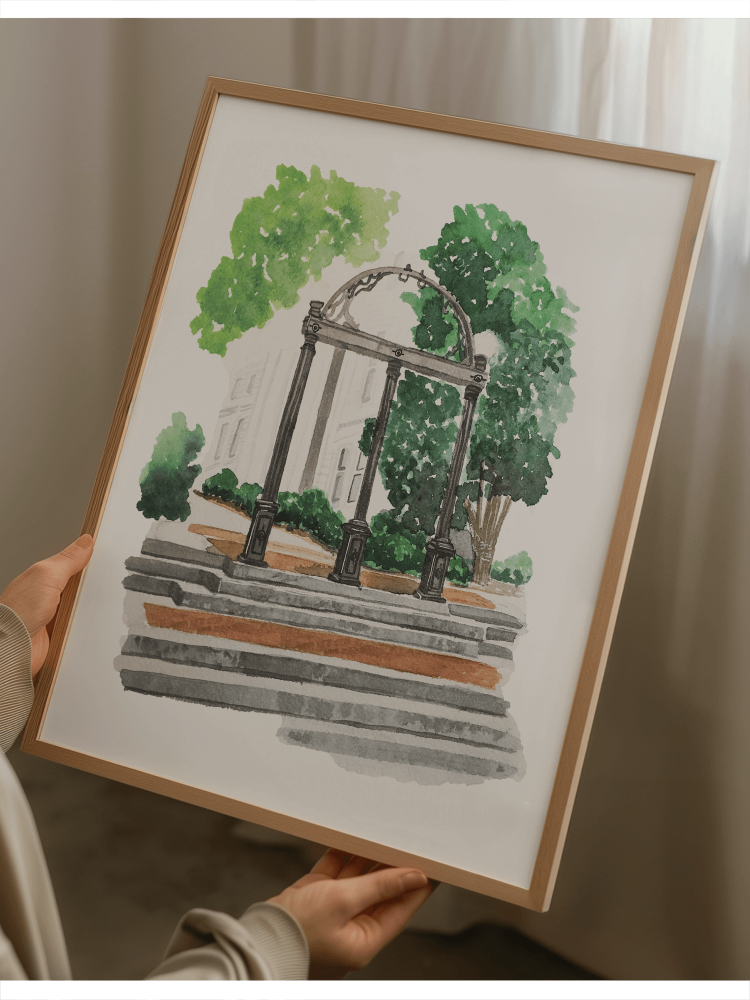 Studio Miller – Großhandel Kunstdruck – Aquarell-Kunstdruck der Athener Bogenuniversität Georgia1