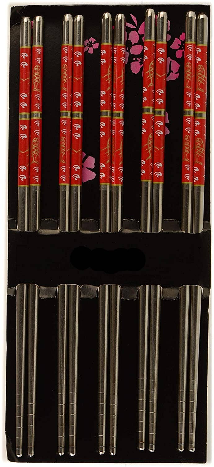 EcoQuality - Wholesale Chopsticks - Premium Reusable Stainless Steel Chopsticks Great for Dinner0