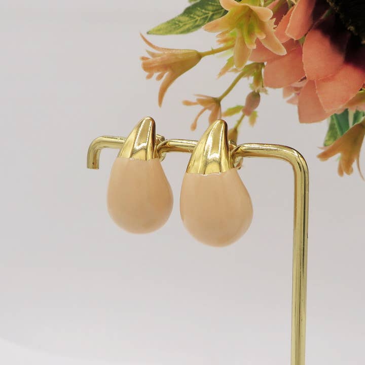 Daemon srls - Wholesale Stud/Post Earrings - DROP SPRING COLOURS - ACCIAIO inossidabile ~ Paio Orecchini goccia bombe' smaltati5