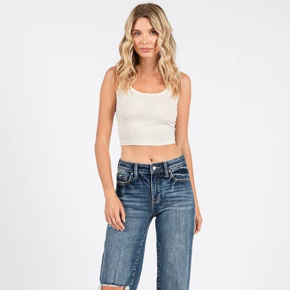 JEAN DROIT LOOSE MI-HAUT P1469T-DM AVEC OURLET REPLIABLE pour la vente par Petra153