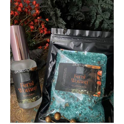 Sacred Lore - Wholesale Bath Salts - Feral Bath Soak, Feral Gift, 2 sizes available2