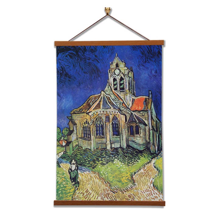 Kirken - Vincent van Gogh - Indrammet vægkunst lærred for engroshandel hos Vintage Banners