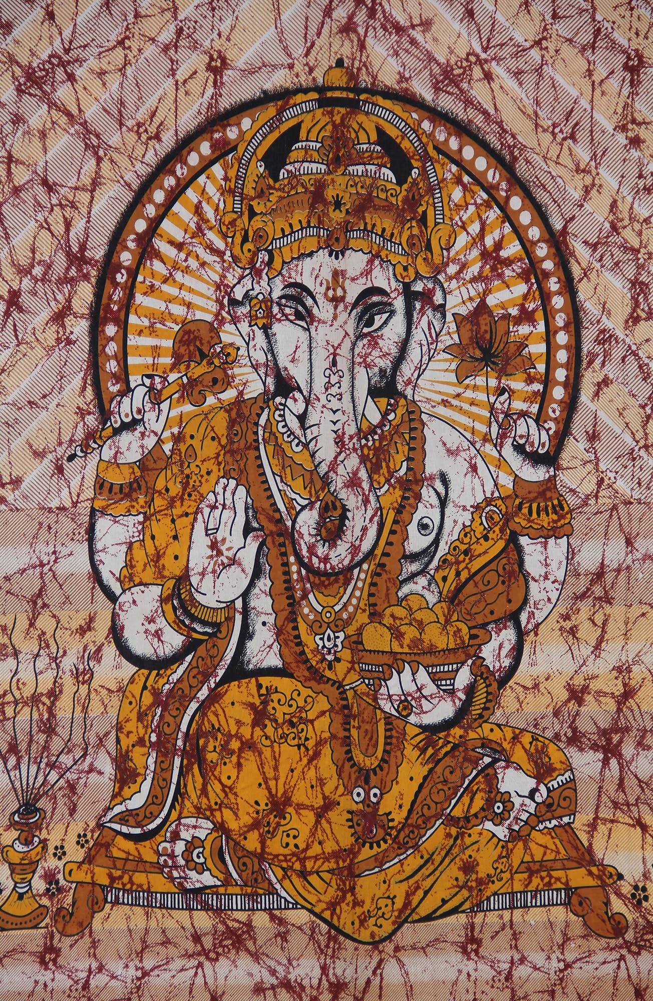 Lungta Imports - Wholesale Tapestry/Textile - Ganesha Ganesh Ganpati Tapestry Wall Hanging Decor3