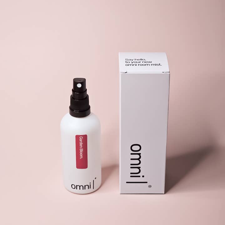 Omni® - Wholesale Kamer- en linnenspray - Tuinbloei Kamerspray - 100ml - Pioenroos, Viooltjesblad + Amber2