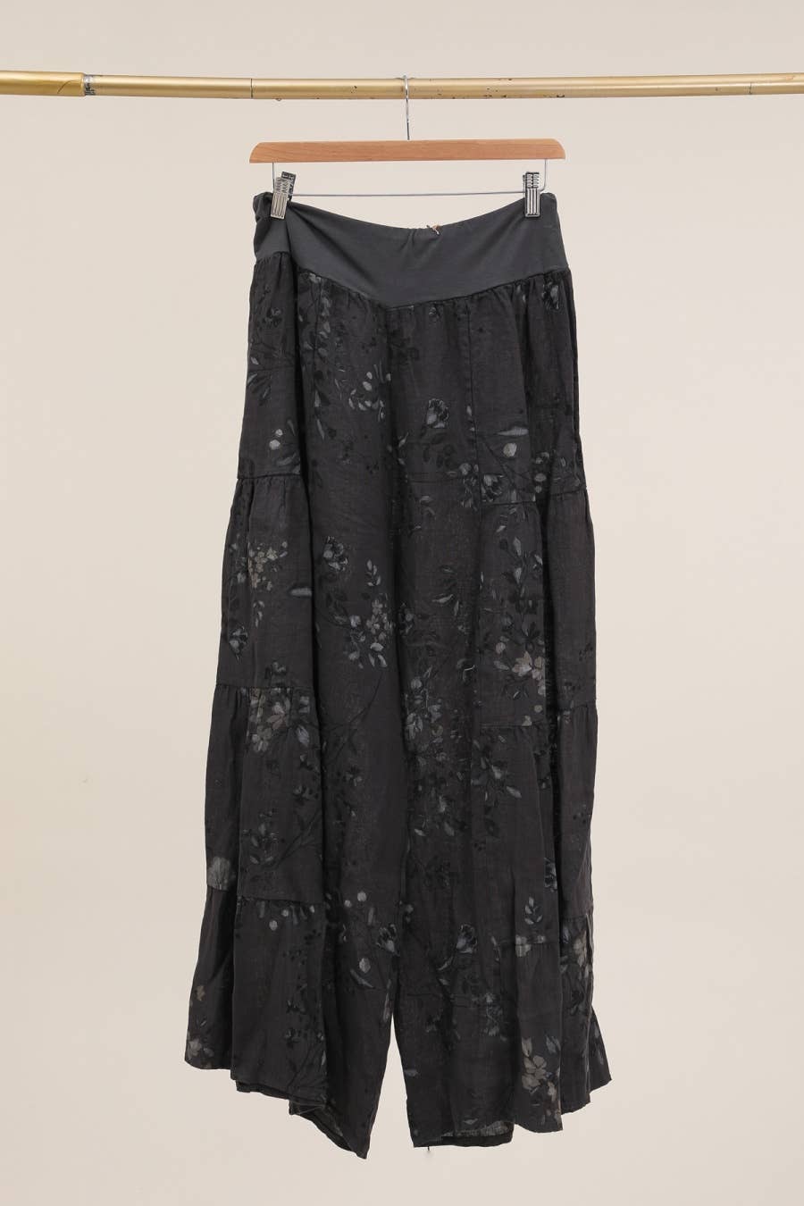 LÉA & LUC - Wholesale Pants - Women's - Floral print trousers in 100% Linen REF. 305269