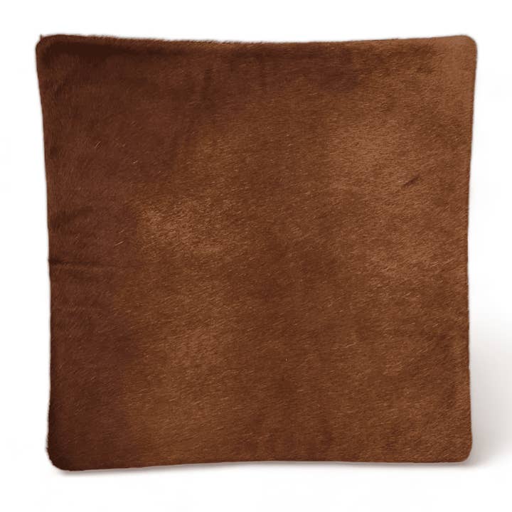 Ranch Junkie - Wholesale Throw Pillow Cover - 18x18 Caramel Brown Genuine Cowhide Pillow Covers Double Sided Highlands Cowhide Pillow4