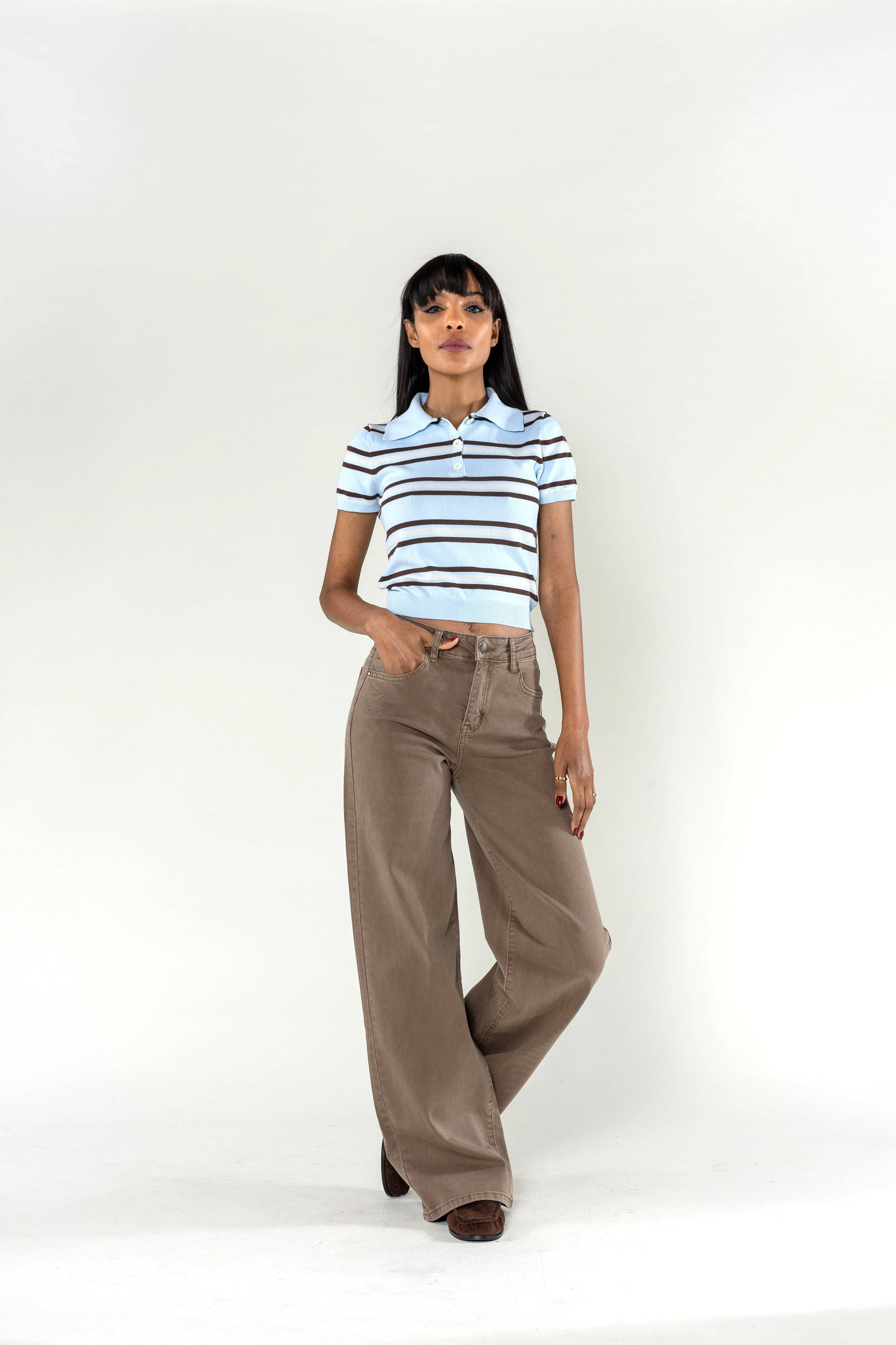 Nina Carter - Wholesale Jeans - Women's - Wide leg jeans Nina Carter stretch color J25121