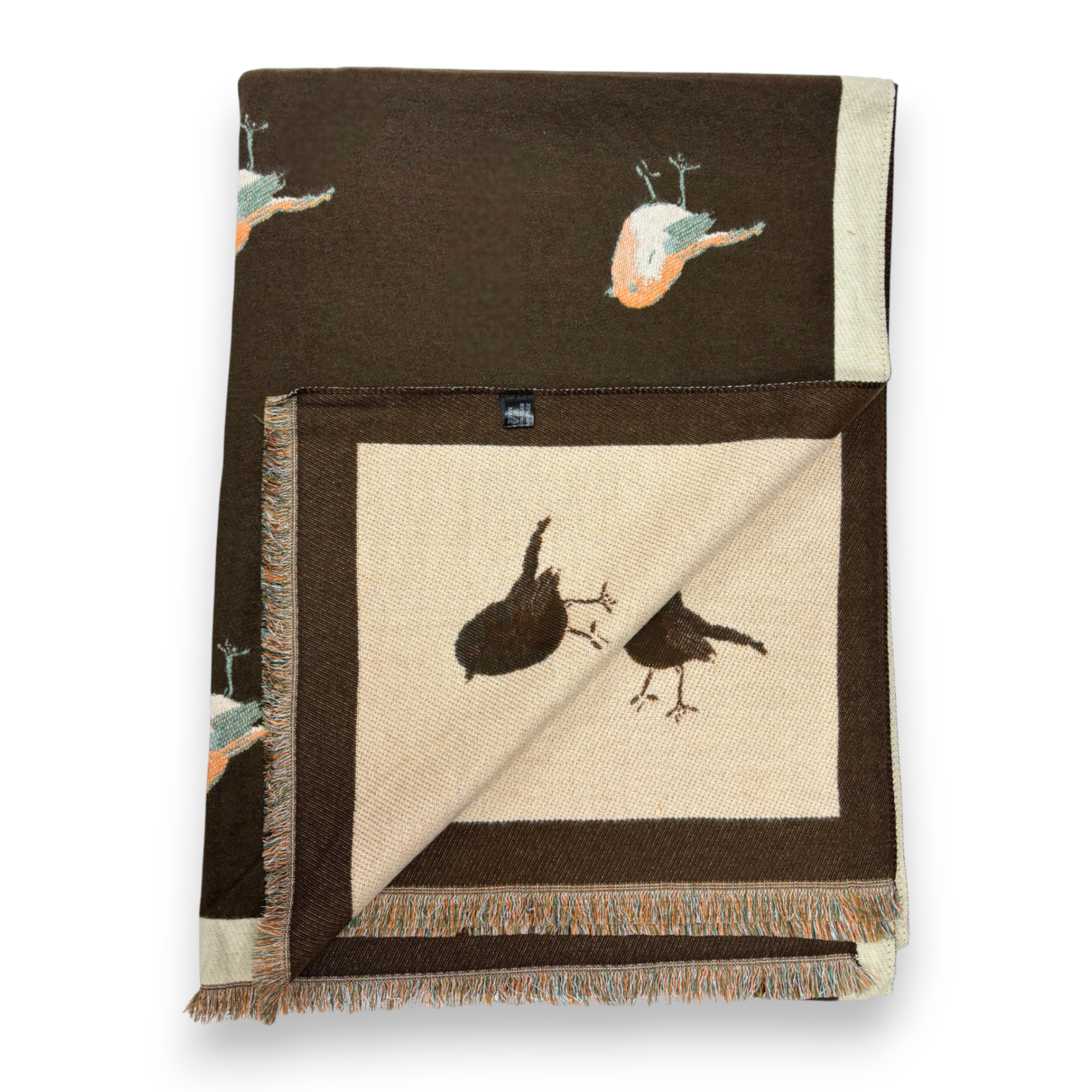 Lili Scarves (US Duty Free) - Venta al por mayor Bufanda - Mujer - Bufanda de invierno reversible de mezcla de cachemira con estampado bordado Robin17