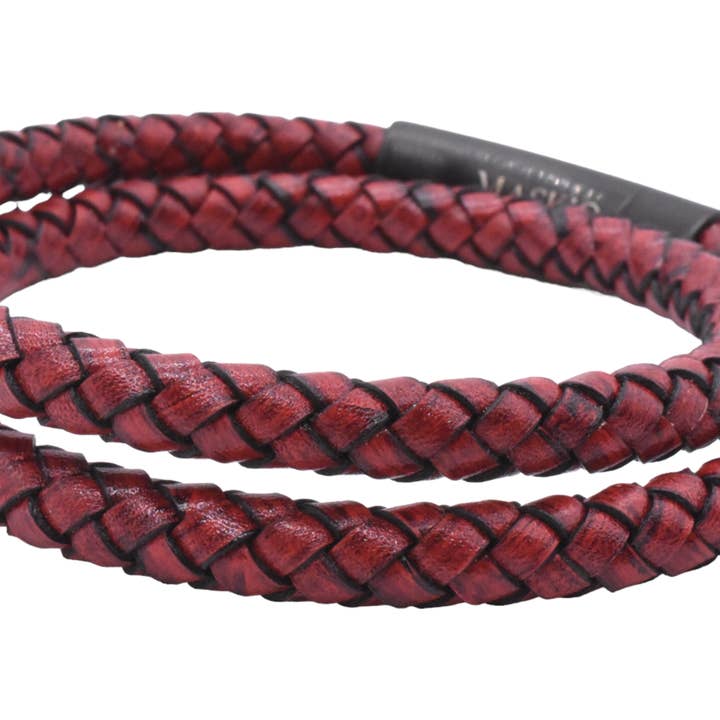 Maskio Long Red Leather Bracelet for wholesale by Maskio