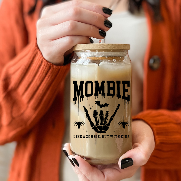 Acential Drinkware - Wholesale Drinking Glass/Cup - Mombie Can Glass, Halloween Cup0