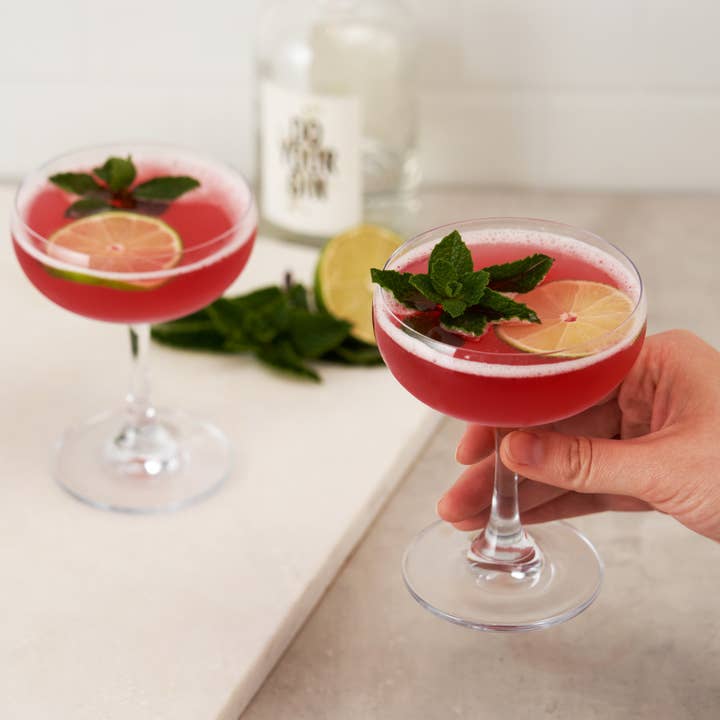 Clear Coupe 7 oz Cocktail Glasses Set of 4 for wholesale on Faire2