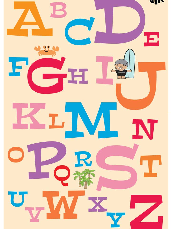 Little Malibu Alphabet for wholesale by Little Malibu