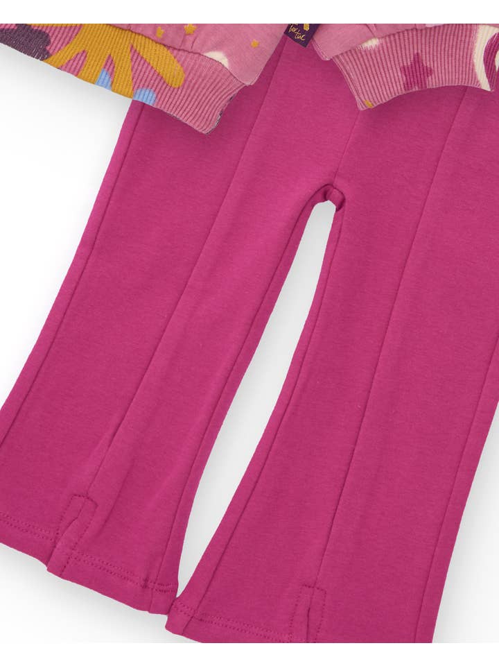 tuc tuc - Wholesale Lounge Set - Kids - Pink sweatshirt and flared pants set for girl2