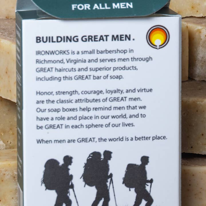IRONWORKS Soap Company - Wholesale Bar Soap - Men's - The Hiking Man Soap – Pine, Basil & Jewelweed