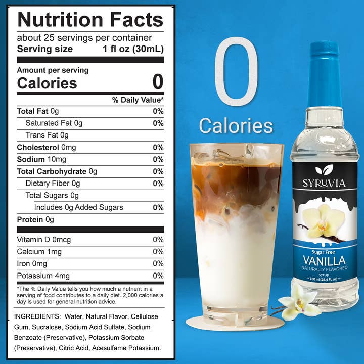 Syruvia - Wholesale Flavored Syrup - Sugar-Free Vanilla Syrup2
