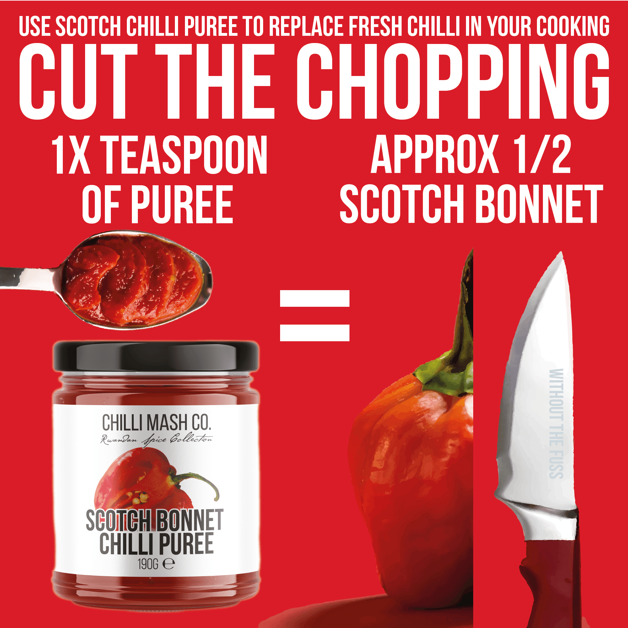 Chilli Mash Company - Wholesale Chili Paste - Scotch Bonnet Chilli Puree | 190g | Chilli Mash Co.3