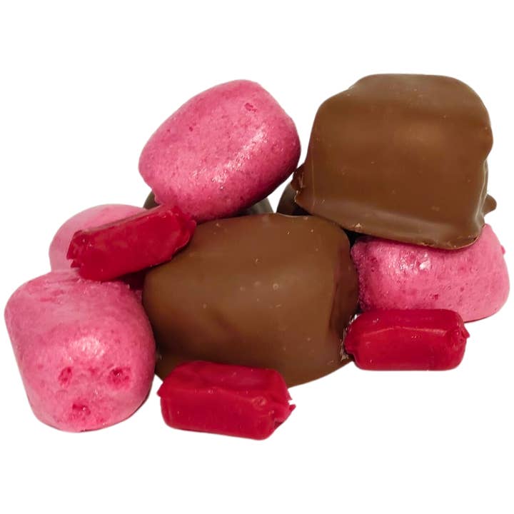 Poppy's Chocolate - Wholesale Chocolate-covered sweets - Frochies Red Ripper chocolate coated freeze dried lollies1
