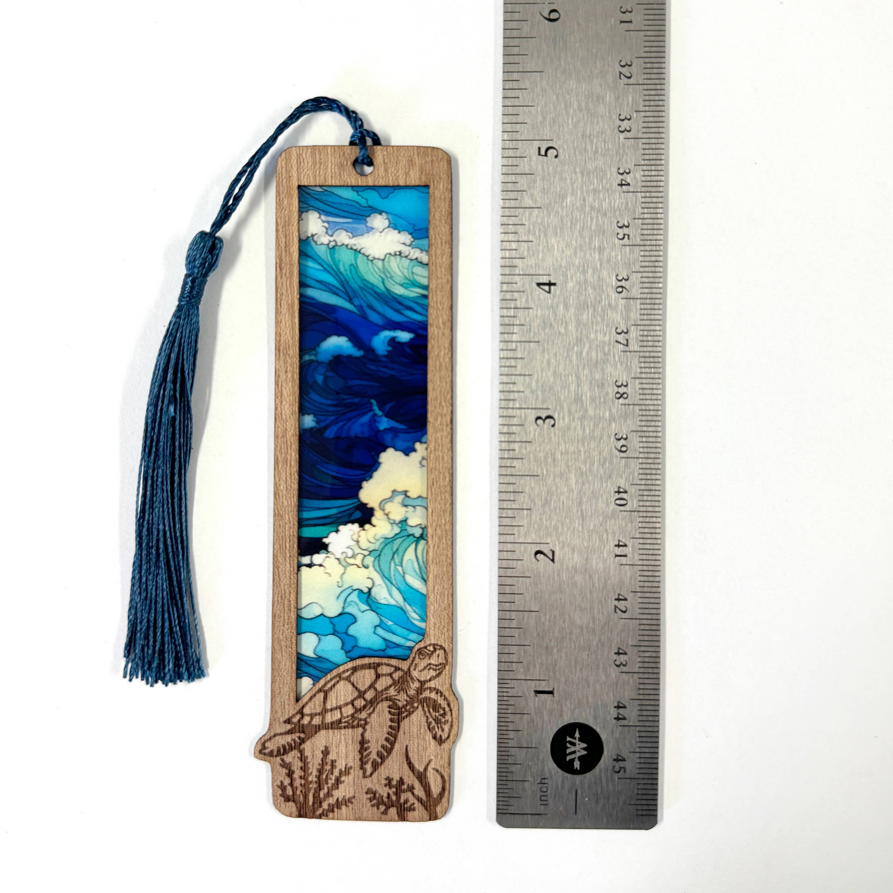 Art by Sharell - Wholesale Bookmark - Sea Turtle Bookmark | Wood & Acrylic Tassel Bookmark7