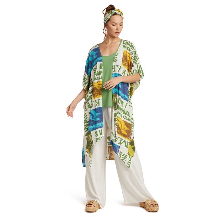 Kimono Jacket - Surf Contest White for wholesale by JAMS World