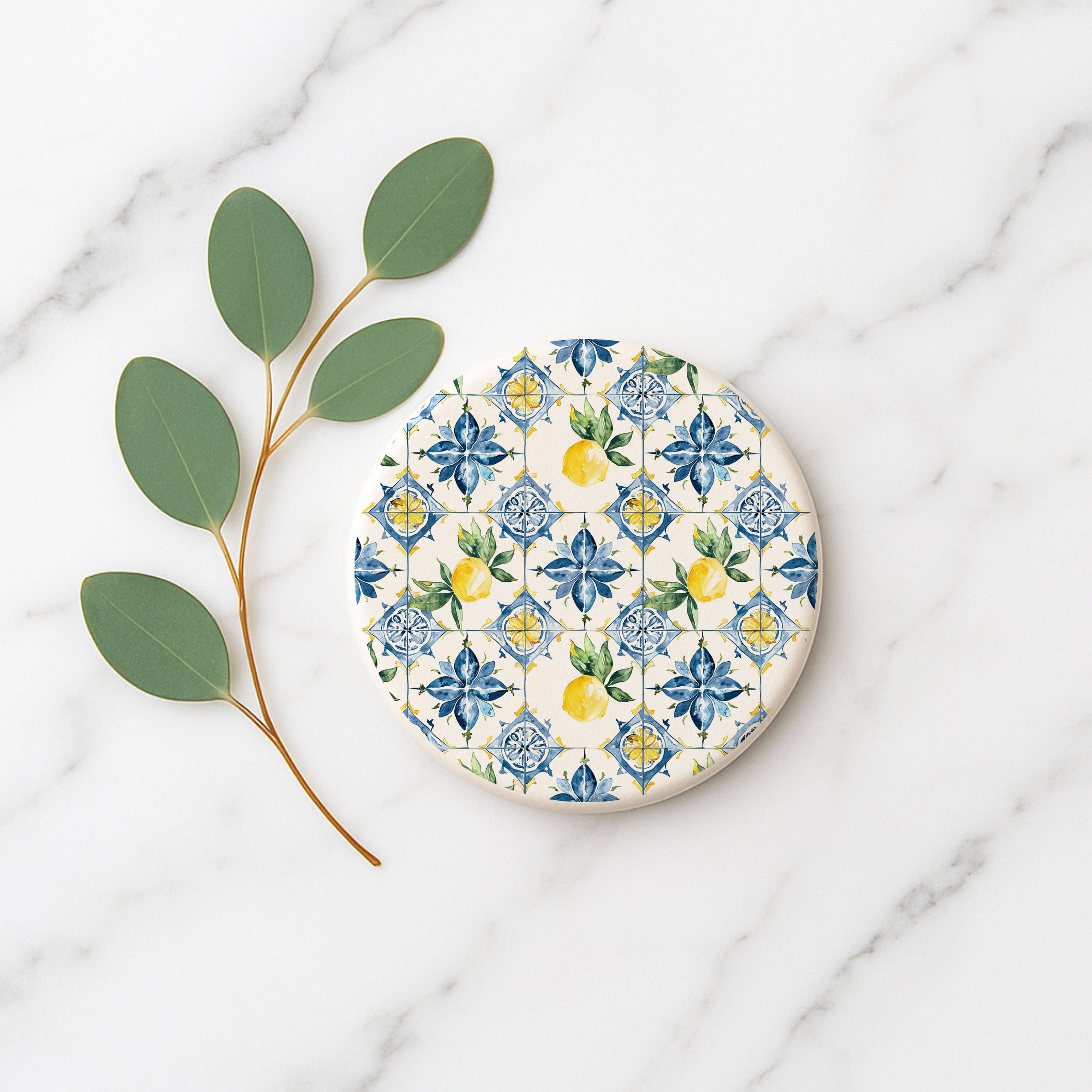 Gia Roma - Wholesale Decorative Tabletop Object - Blue Country Coaster Elegant Grandmillennial Blue Home Decor62