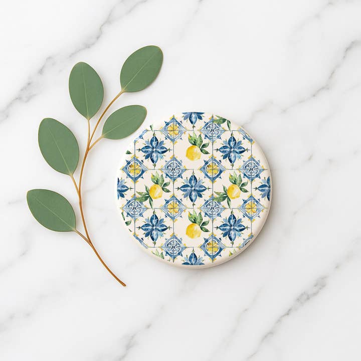 Gia Roma - Wholesale Decorative Tabletop Object - Blue Country Coaster Elegant Grandmillennial Blue Home Decor62