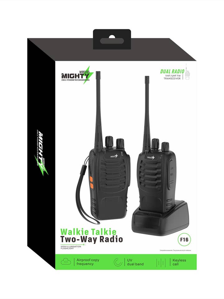 Mighty Dual Walkie Talkie Radios F16 for wholesale by Mighty Wireless