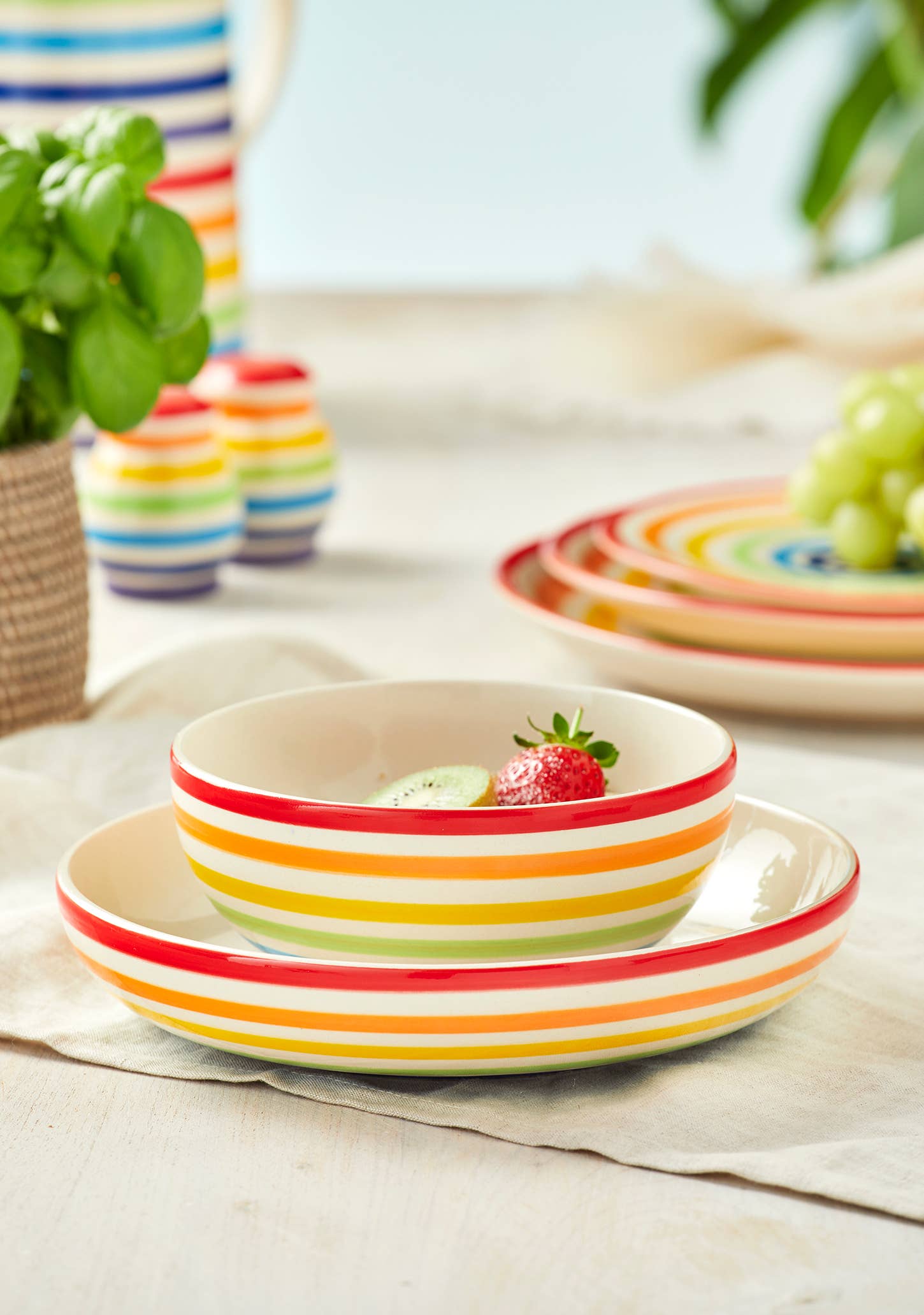 Namaste - Vente Bol - Bol à pâtes arc-en-ciel peint à la main1