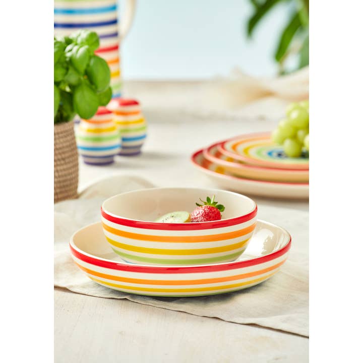 Namaste - Wholesale Bowl - Hand Painted New Rainbow Pasta Bowl1