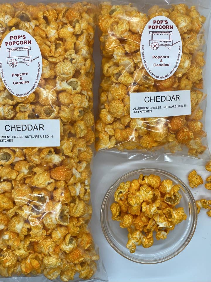 Yellow Cheddar for wholesale by Pop's Popcorn