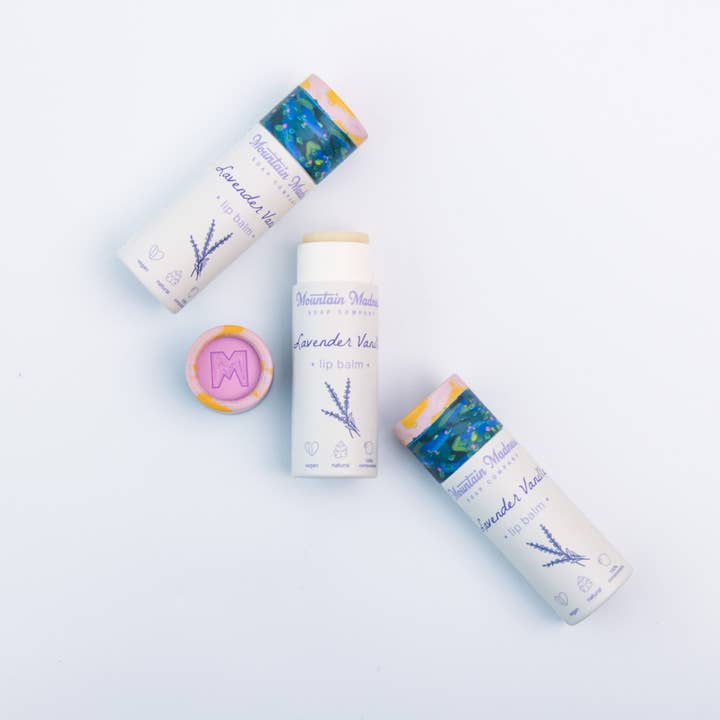 Lavender Vanilla Lip Balm | Calming Floral Blend for wholesale by Mountain Madness Soap Co.