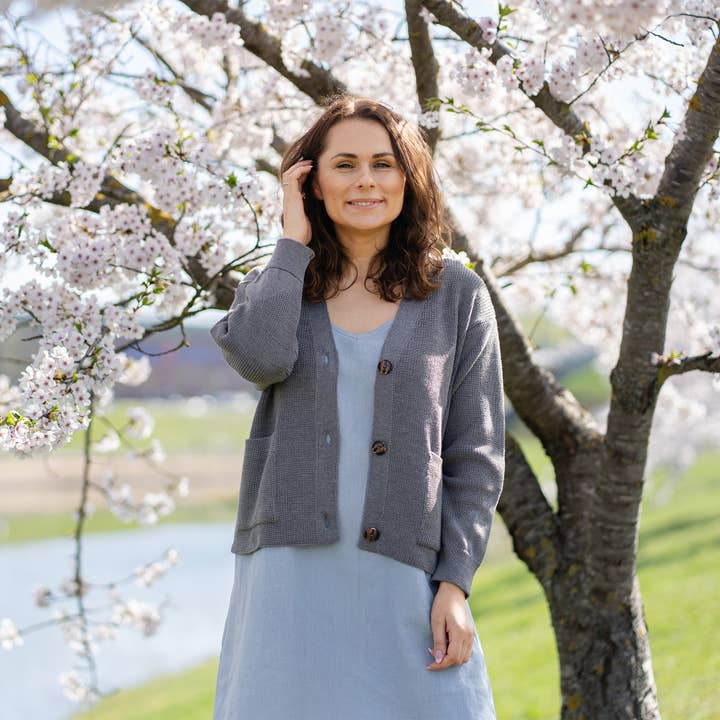 menique - Wholesale Cardigan - Women's - Women's Merino Wool Cardigan Hazel11