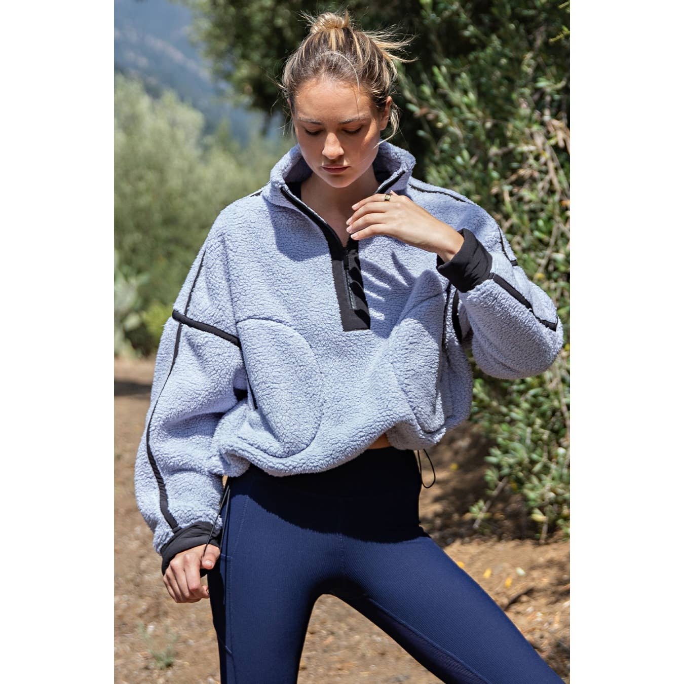 Rae Mode - Wholesale Jacket - Women's - SHERPA MOCK NECK QUARTER ZIP JACKET11