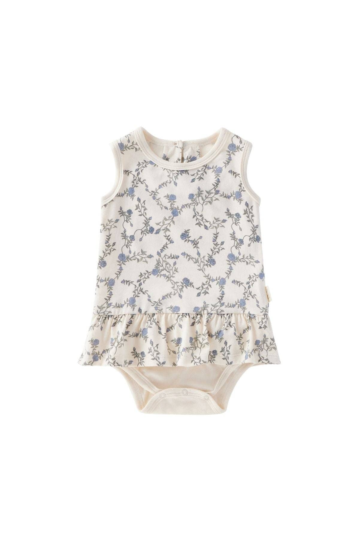 Norsu Organic - Wholesale Tank Top - Kids - Organic Cotton Ruffle Tank Top-Roses0