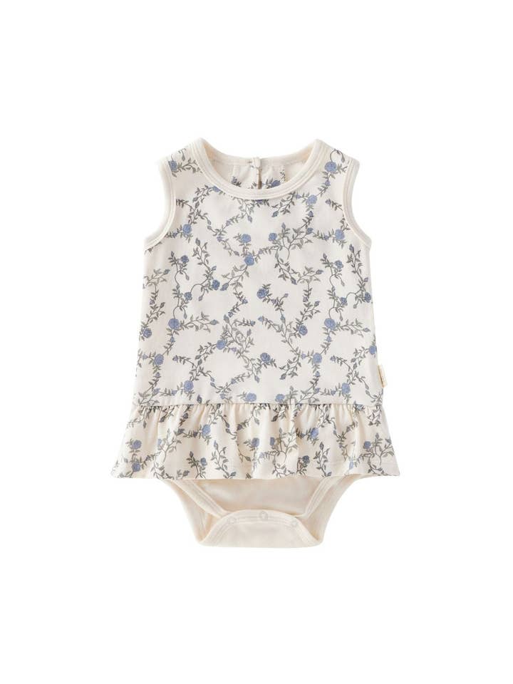 Norsu Organic - Wholesale Tank Top - Kids - Organic Cotton Ruffle Tank Top-Roses