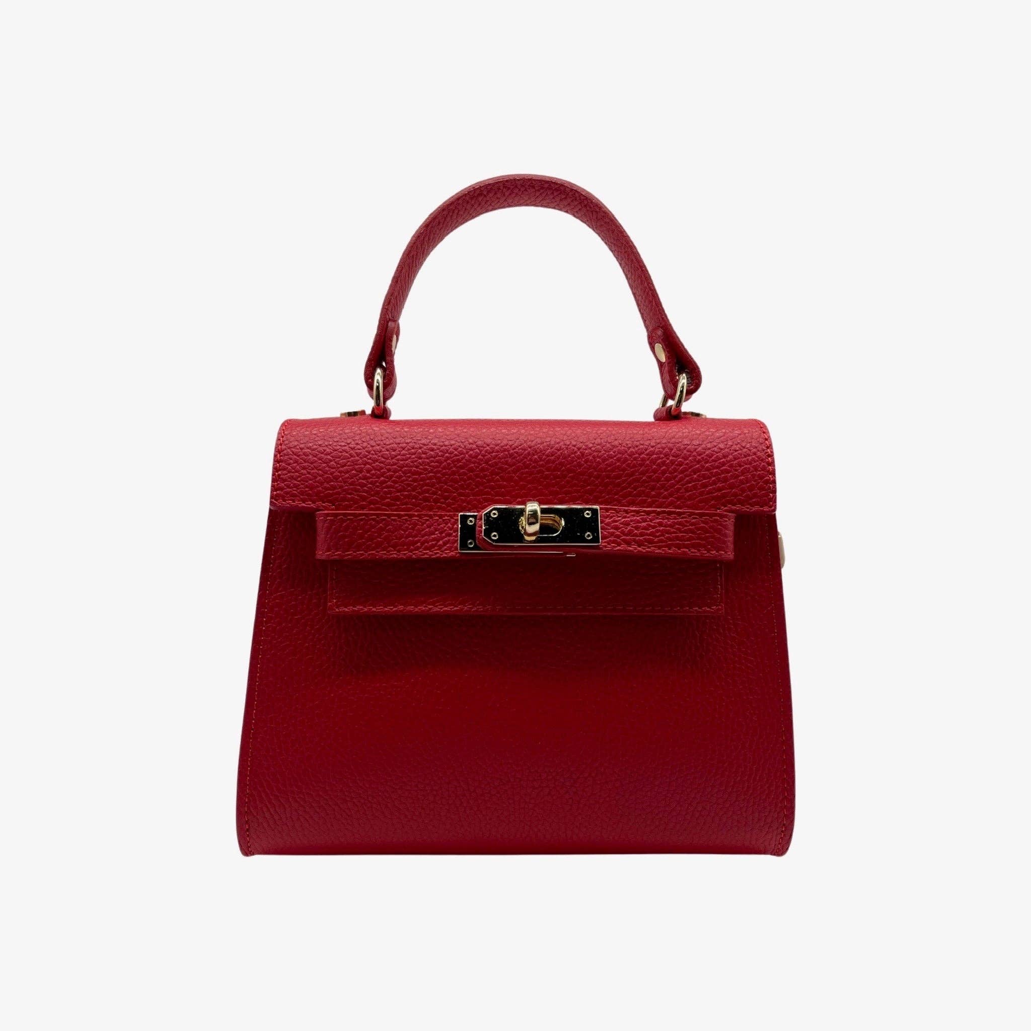 Louisa lee – wholesale Top handle bag – women's – GRAINED LEATHER HANDBAG MARA4