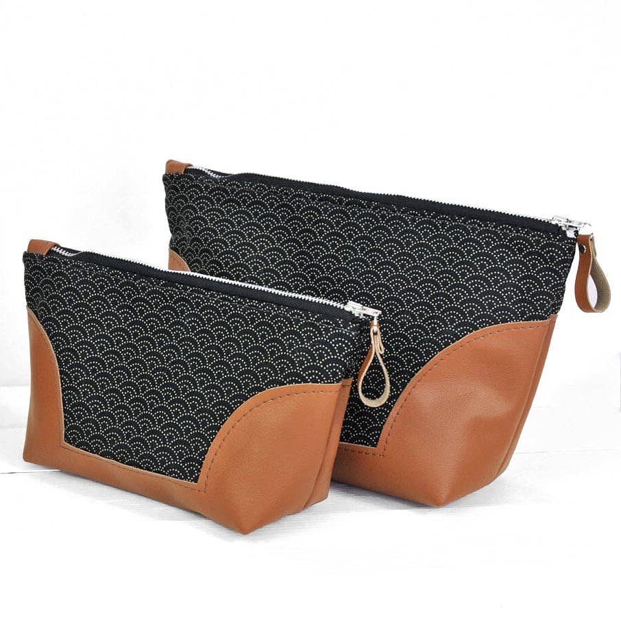 Lauren Holloway - Wholesale Toiletry Bag - Women's - Toiletry Bag - Black Japanese Wave7