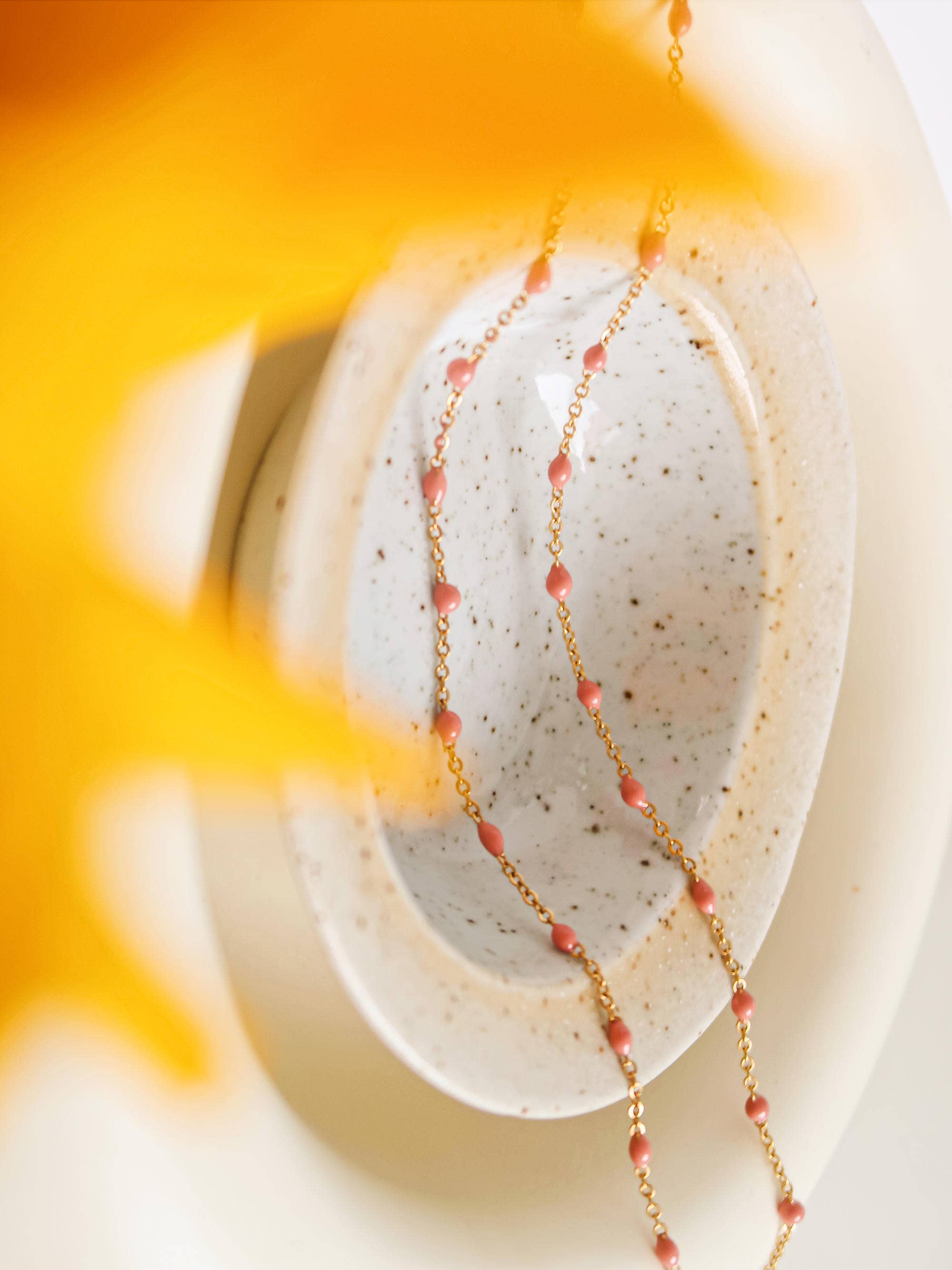 Flânerie by MAIQ - Wholesale Pendant/Charm Necklace - Soleil 18K Gold Non-Tarnish Beaded Petite Chain Necklace4