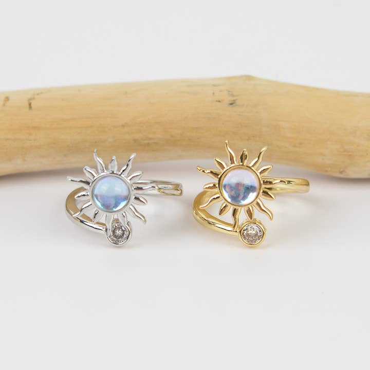 mildstyles - Wholesale Band/Stacked Ring - Sunflower Rotating Stress Relief Ring3