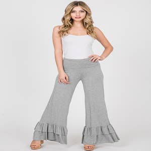 Purchase Wholesale pants with ruffles on side. Free Returns & Net