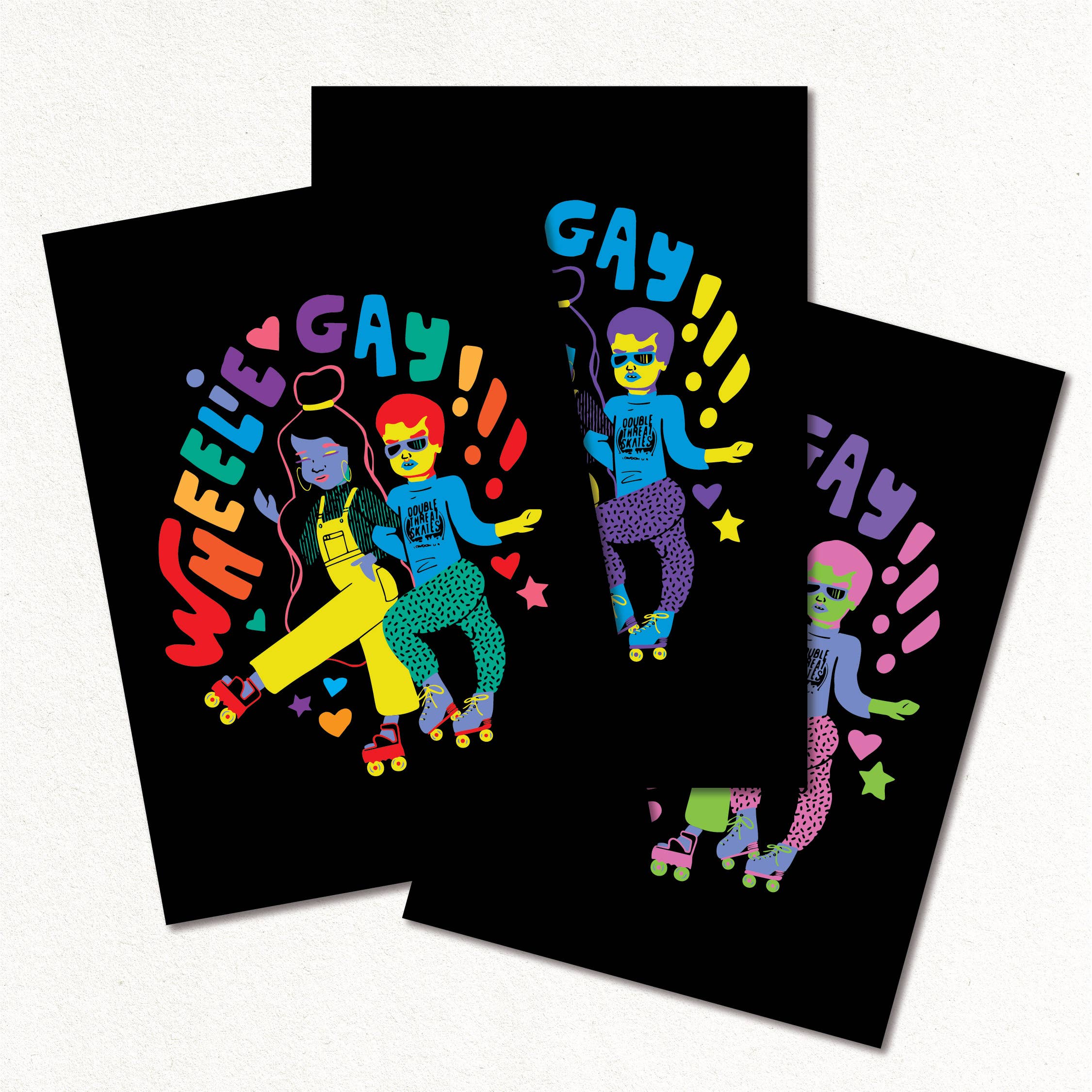 Create & Skate Factory - Wholesale Art Print - Wheelie Gay Art Print3