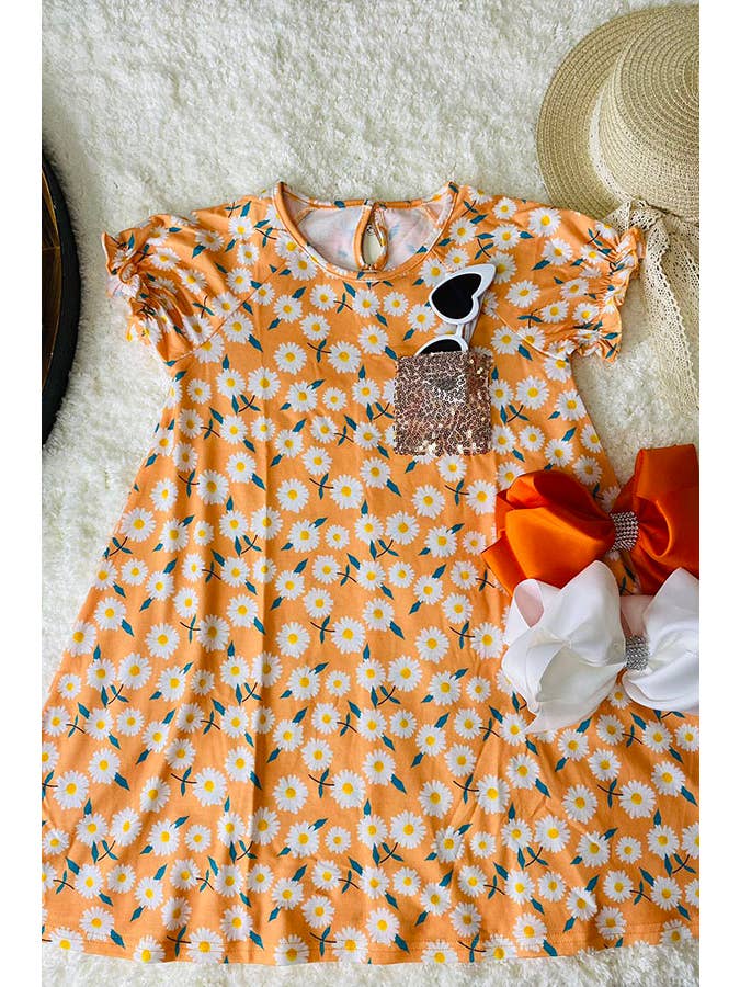 luluclothes - Wholesale Dress - Kids - XCH0555-18H Floral printed short sleeve girls dress