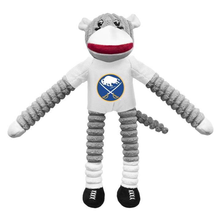 NHL Buffalo Sabres Team Sock Monkey Pet Toy for wholesale by Little Earth Productions