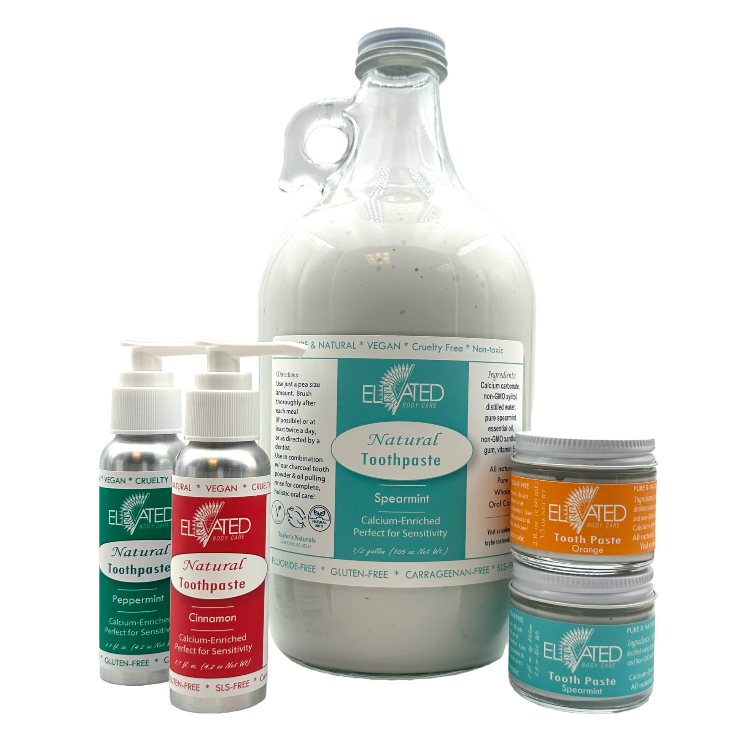 Taylor's Naturals - Wholesale Toothpaste - ELEVATED - Natural Toothpaste - Fluoride FREE - Glass Jar1