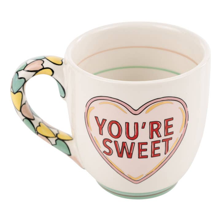 Conversation Hearts Mug for wholesale by Glory Haus