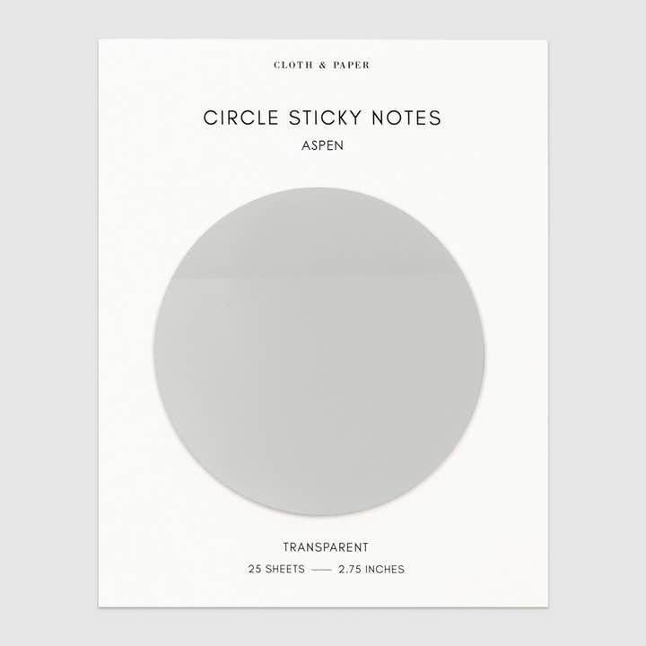 Cloth & Paper - Wholesale Sticky Notes - Transparent Circle Sticky Notes4
