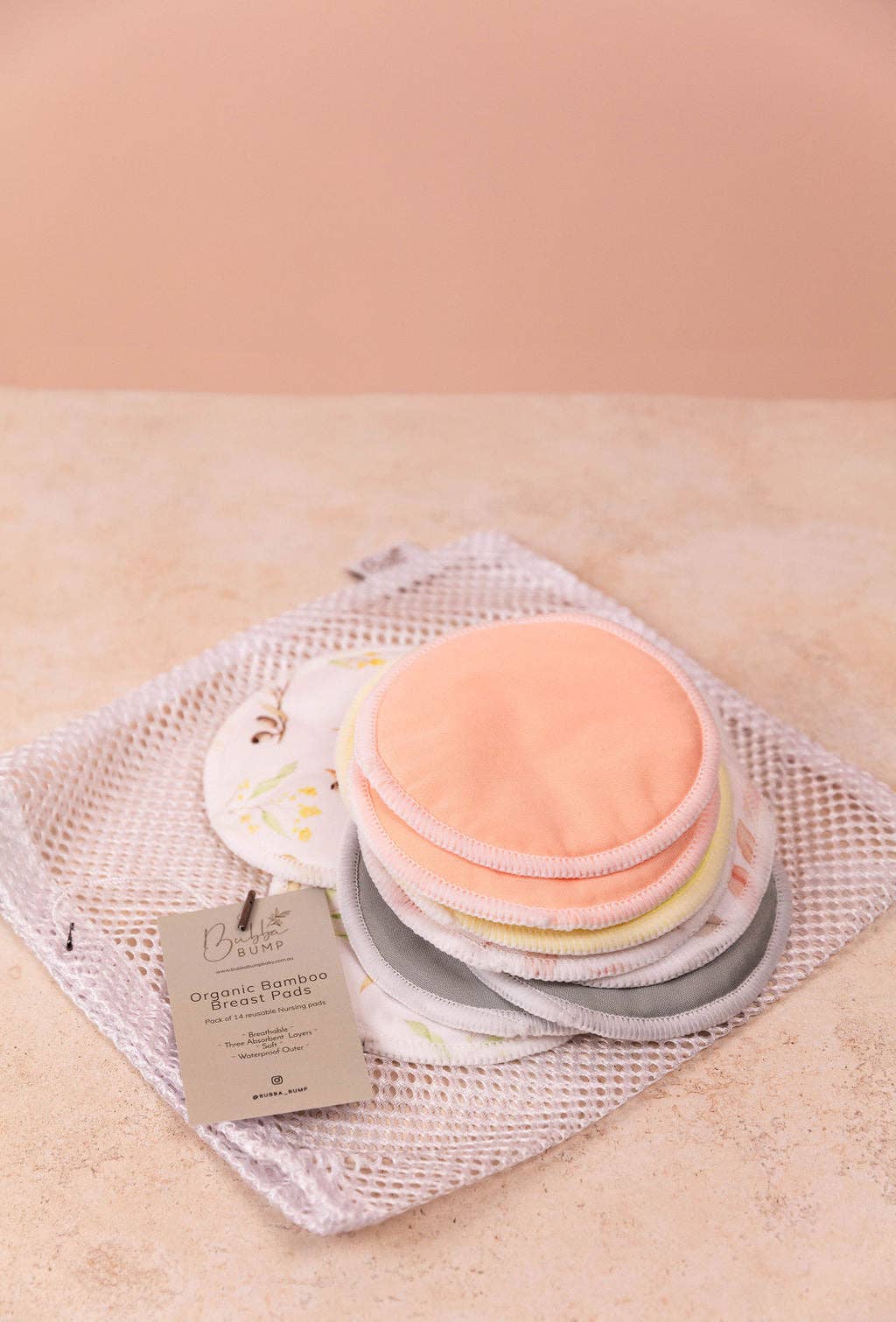 Bubba Bump - Vendita all'ingrosso Cuscini/Tappetini per allattamento - Premaman - 14 Dischetti Assorbenti Riutilizzabili per Allattamento in Bamboo Biologico9