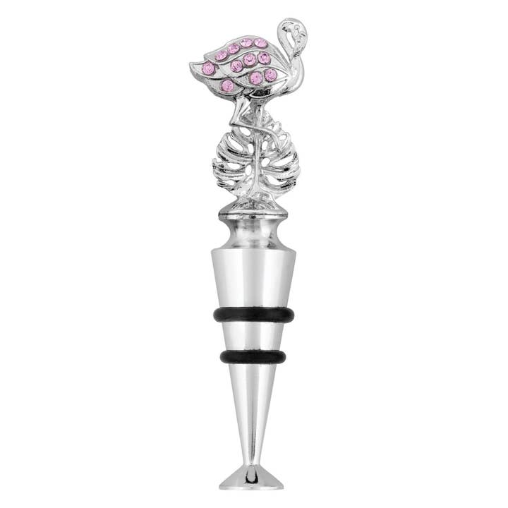Crystal Flamingo Wine Bottle Stopper for wholesale by Supreme Housewares